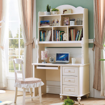Modern corner desk bookshelf combination American childrens bookcase desk desk integrated simple desktop computer table home