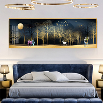 Light and extravagant modern bedroom decoration painting Nordic living room sofa background wall painting warm room bed head painting