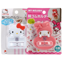 Japan-Kitty Cat MELODY Suction cup storage bathroom pink head rope Rubber band hair rope hook