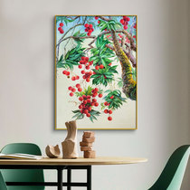 Hand-painted Oil Painting China Wind New Chinese Z Decoration Painting Lychee Modern Brief Jonguan Corridor Hang Painting Restaurant Mural Painting