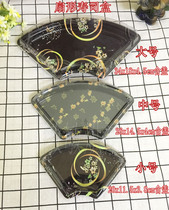 Fan-shaped sushi takeaway packaging box Disposable printing packaging box Color Japanese-style salmon sea urchin sashimi plate