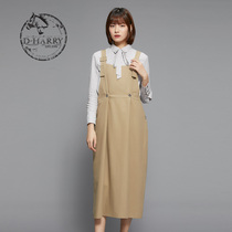  D-HARRY di harry youth campus style solid color strap skirt spring and autumn new DH81J95076D