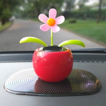 Car car sway leaves Daquan flower car solar Apple flower decoration accessories small ornaments doll