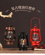 Creative pendulum Decorative Vintage Vintage Old Nostalgia Iron Art Hand Tent Camping Coal Oil Lamp Cafe Bar Props