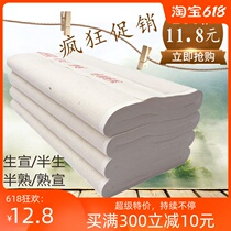 Semi-raw and semi-cooked paper calligraphy special paper work paper State painting and stroke beginners special raw Xuan paper cooked rice paper
