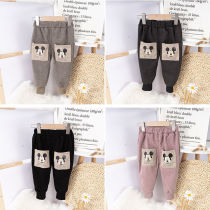 Childrens pants boys and girls sports casual pants autumn spring and autumn baby autumn and winter wear cotton loose trousers