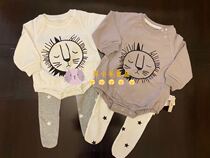 Soft oh fall new baby male and female baby cuddly lion halaga star conjoined pants socks two sets