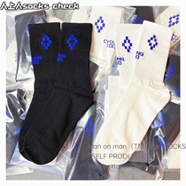 Trendy brand Marcelo Burlon iconic cross cotton socks European and American street hip-hop basketball mid-calf socks