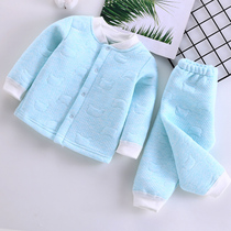 Baby thermal underwear set cotton baby winter clothes thick male and female children Spring and Autumn Winter cotton children sleeping clothes