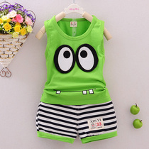 Baby Summer Dress Male Child Han Version Vest Boy Short Sleeve Suit Summer Baby Clothes 0-1-2-3-0-1-2-3-year-old