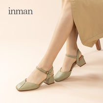 Yinman sandals fairy style retro single shoes Joker after aerial heels evening shoes with high heels evening shoes with skirt shoes
