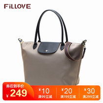 Large capacity tote bag crossbody handbag 2021 new simple fashion retro color oxford cloth bag leather