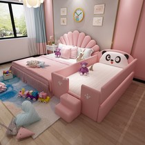 Childrens bed with guardrail boys and girls princess bed small apartment baby single bed infant widen splicing big bed