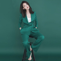 sandro selen autumn Korean female green light luxury solid color loose temperament casual professional small suit suit suit suit