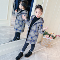Girls autumn and winter clothes thick double-sided coat childrens spring and autumn foreign style Nizi coat Chinese fashion