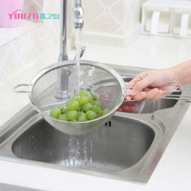 Japan-style Stainless Steel Mesh Leakage Standout Filter Spoon Wash Fruit Drain Basket Fried Oil Scoop FENCE DRAIN SPOONS