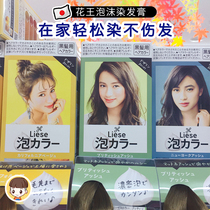 Japanese Flower King Foam Hair Dye Haze Brown British Grey curry New York Grey brown Blue Black Tea colour Bubble Dye Cream