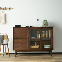 Nordic solid wood sideboard simple modern living room entrance cabinet locker home tea cabinet cupboard kitchen cabinet