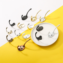 Nordic Light Lavish Gold Wall-mounted Wall Door Rear Clothes Hanging Clothes Hook Xuanguan Cloak Hood Hooks Black Creative Single Hook