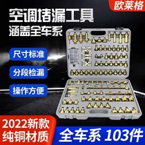 Automobile air conditioning repair leak detection tool truck pipeline pick-up block test leak detection leak detection tool joint equipment full set