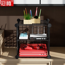 TV set-top box shelf Desk router storage rack Multi-layer finishing rack Multi-function industrial wind metal