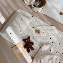 Ultra-looking Korean homemade baby embroidery quilted bed linen pure cotton clip cotton anti-slip more flat and customizable