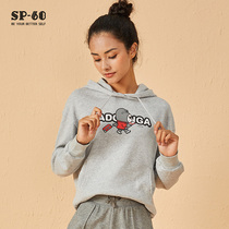 sp68 light gray loose hooded cartoon printed sweater female 2020 new autumn loose version long sleeve female ins tide