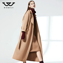 Double-sided cashmere wool coat coat 2019 autumn and winter new camel fashion mid-length double-sided cashmere coat female