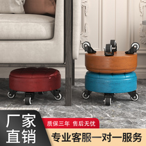 Household low stool with pulley round bench switching stools ground Round stool children learn step stool rotating pulley stools