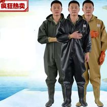 Fishing Pants Totally Enclosed Raincoat Rain Pants Thicken Super Durable Conjoined Full Body Sewer Pants Insulation Anti-Electric Fishes Underwater