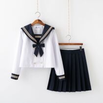 Basic Japanese jk uniform skirt genuine spring and autumn suit soft girl skirt seater uniform school uniform class uniform student Academy style