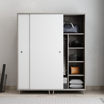  Wardrobe household bedroom rental room Economical small simple modern simple hanging storage sliding door wardrobe