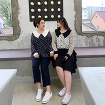 ALIN customizes large-scale womens fat mm perspective snow spinning coloured shirts loose and elegant in air shirts