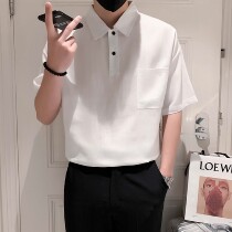 polo Shirt Male Short Sleeve 2023 Summer New Sex Small Different Embroidery Shirt Line Breakup Men