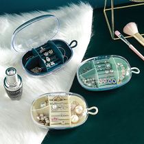 Jewelry storage box earrings display shelf portable large-capacity grid ring earrings stud jewelry box ins jewelry box