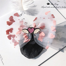 South Korea Import Flocking Yarn Girl Butterfly Knot Hair Clip Children Performance Show Party Head Flower Temperament Top Clip Hair