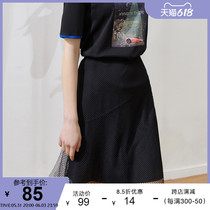 MECITY Womens Dress Summer New Fashion Personality Grid Irregular Design Double half body dress 559908