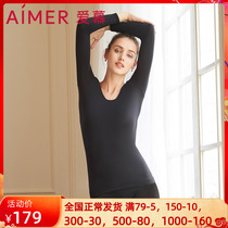 aimer adore 19AW skin coat large round collar light and thin integrated long sleeve skin coat AM723321