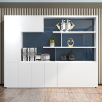 Minimalist modern baking lacquered 6 8 doors bookcase cabinet office furniture information cabinet file cabinet locker customizable