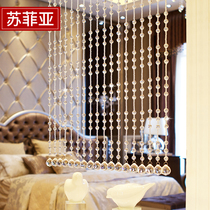 Crystal bead curtain partition curtain finished Crystal gourd porch living room bedroom bathroom shoe cabinet door curtain glass