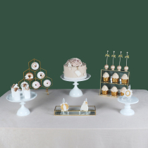 Eurostyle white dessert table hem Wedding Furnishing Cake show Acrylic Light Lavish Refreshments Jewellery Trays