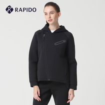 RAPIDO break Thunder spring womens diagonal zipper comfortable leisure sports running air layer suit jacket