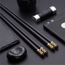 Household chopsticks Japanese chopsticks Golden hoop chopsticks golden edge tableware personalized chopsticks rice Zen long chopsticks