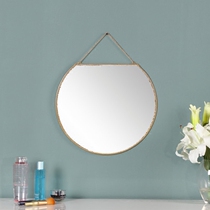 PANAMNET Nordic Brass creative semicircular mirror Modern background wall entrance wall hanging decorative comb makeup mirror