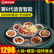 Fudelai 80cm with hot pot voice meal insulation board Hot cutting board Hot dish artifact multi-function household warm vegetable treasure