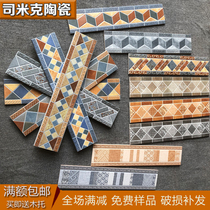 Antique waveguide tile living room skirting line floor tiles 120x600 kitchen wave line aisle paving floor tiles