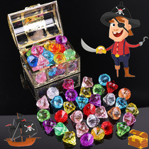 Childrens gem toy crystal acrylic plastic boy treasure girl treasure box girl color big diamond