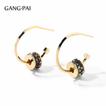 Silver needle advanced sensational stud earrings female minimalist temperament 2021 new wave large circle French style net red ear pendant earrings