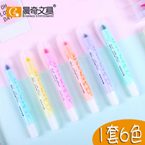 Chenqi jelly color pen solid highlighter painted fluorescent stick stationery greeting card student cartoon stationery