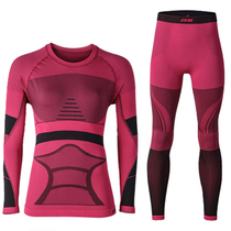 GsouSnow outdoor ski underwear sports function mens and womens winter perspiration quick-drying tight warm underwear set